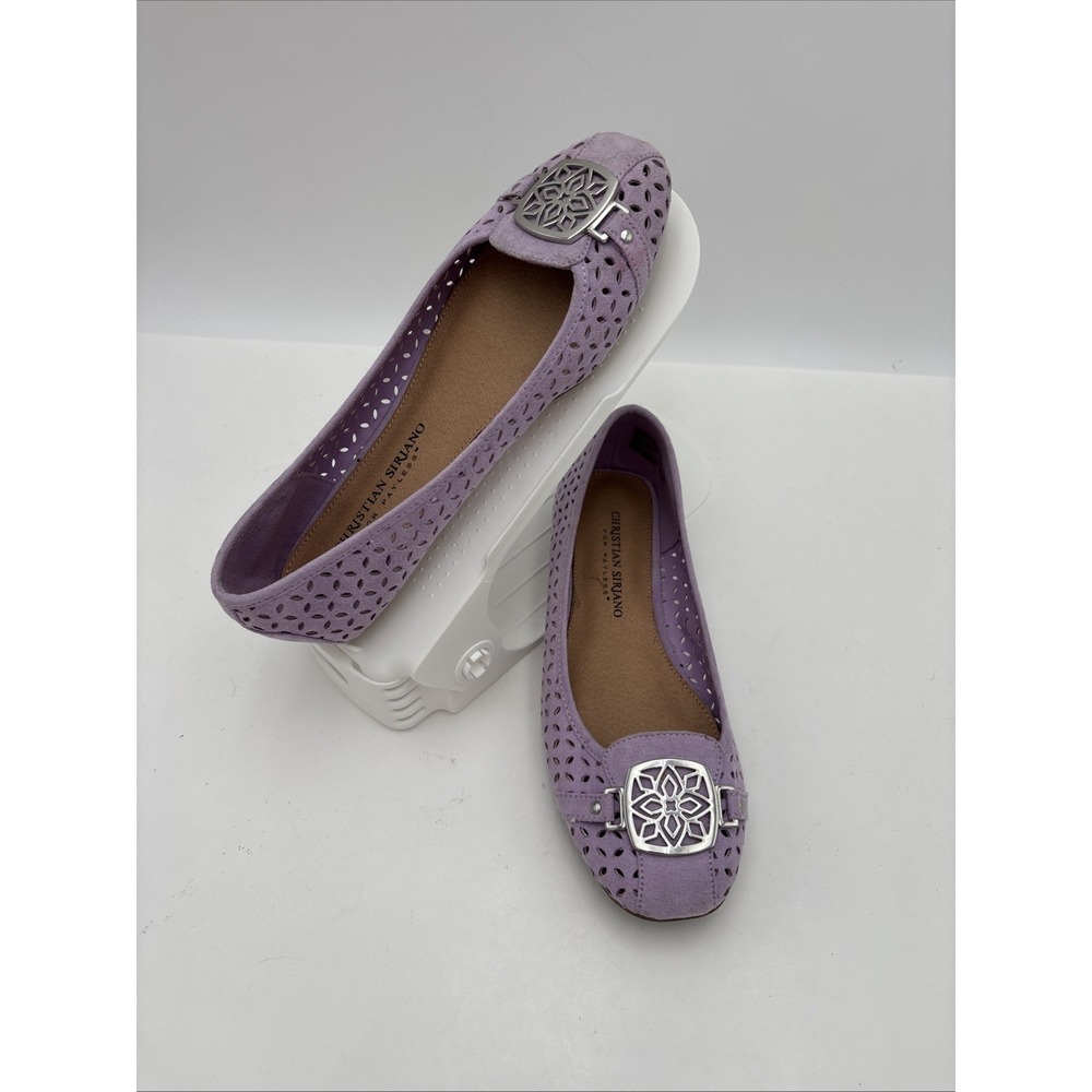 Christian Siriano for Payless Women's Size 6 Purple Ballet Flats Lazer Cutout